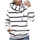 thumbnail image 1 of Blusa de manga larga con cuello alto y estampado de rayas para mujer Fridja  fksj4105, 1 of 5