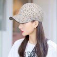 thumbnail image 3 of harmtty Baseball Cap Hard Brim Hip Hop Style Ponytail Hole Letter Print Extended Brim Women Hat Headwear,Black, 3 of 8