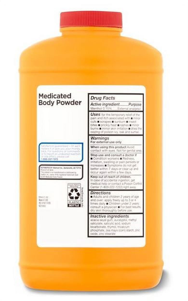 Equate Medicated Body Powder, Unscented, 4 oz, Compare to Gold Bond® Medicated Body Powder Active Ingredient
