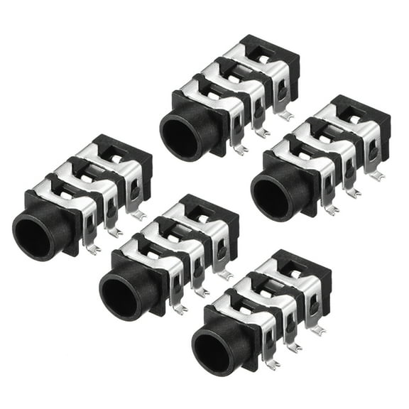 3.5 mm Audio Jack Connector PCB Mount Female Socket 6Pin PJ-313D  5pcs