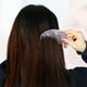 thumbnail image 5 of Peine de dientes anchos de 1 pieza para mujeres, medio redondo, para cabello rizado, grueso, ondulado y lacio, color púrpura, 5 of 6
