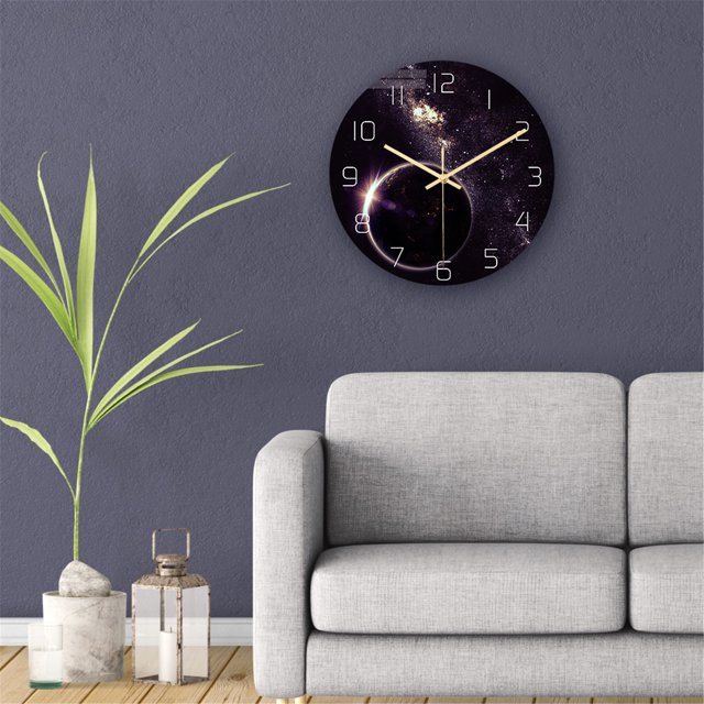 Fiudx Ofertas del día Reloj de pared con diseño de piedra acrílica para decoración de sala de estar