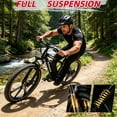 thumbnail image 3 of 2 Peak 1200W Peak Electric Bike for Adults,48V 10.5A Ebike 26*2.2"Electric Mountain Bicycle,65Miles&30Mph,All-Terrain Off-Road Ebike, Full Suspension /Disc Brake, UL2849,7-Speed, Free Lock 365Lbs, 3 of 14
