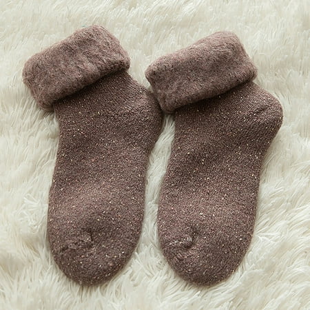 

GHPKS Unisex Fashion Solid Warm Thickening Middle Tube Socks Snow Socks Stockings