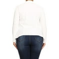 thumbnail image 4 of Women's Casual Plus Size Blazer Long Sleeve Open Front Solid and Print, 4 of 5