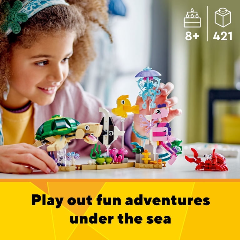LEGO, Creator 3 in 1 Sea Animals Toy Building Set, Turtle, Fish