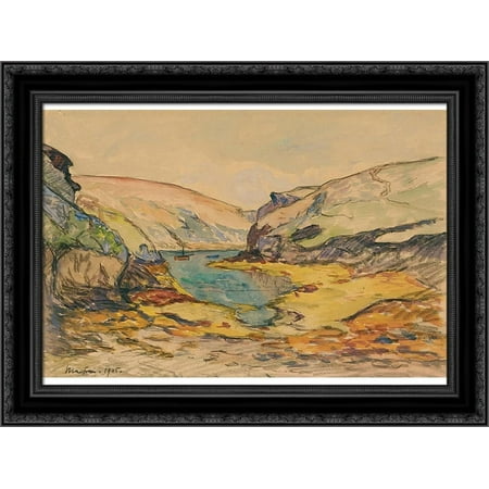 The Conch at Vieux Chateau 24x19 Black Ornate Wood Framed Canvas Art by Maufra, Maxime