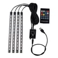 thumbnail image 1 of Tira de luces LED para coche, 4 piezas 36 LED DC 12V Multicolor Música Coche USB Luz inter Abanopi  Luz de tira, 1 of 6
