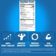 Whey Protein Powder 100% Isolate 25g - Evlution Nutrition Whey Isolate Protein Powder 1 LB - No Sugar Added, Low Carb Gluten Free - EVL Fast Absorbing Unflavored Protein Powder with BCAA