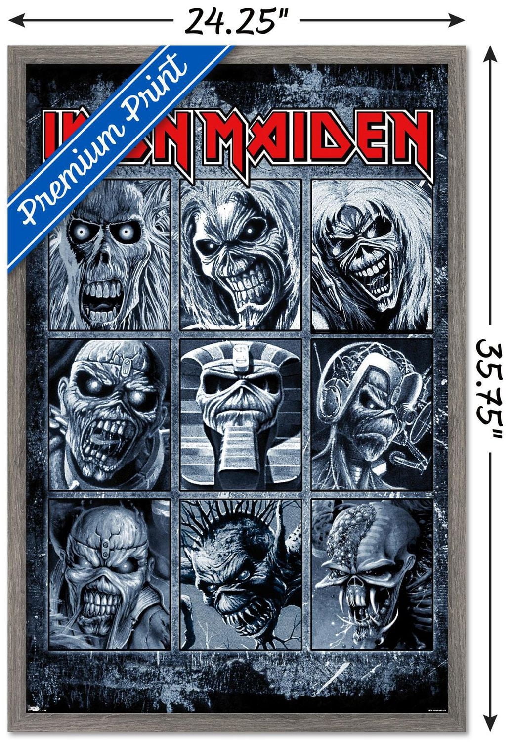 Iron Maiden - Grid Wall Poster, 22.375" x 34"