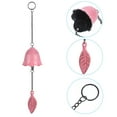 thumbnail image 4 of Japanese Wind Chime, Temple Bells Retro Outdoor Hanging Metal Wind Chime Garden, Leaf, Pink, 4 of 5