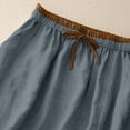 thumbnail image 5 of qelini Linen Max Skirt for Women Long Skirt Elastic High Waist A-line Skirt Solid Color Casual Skirt, 5 of 8