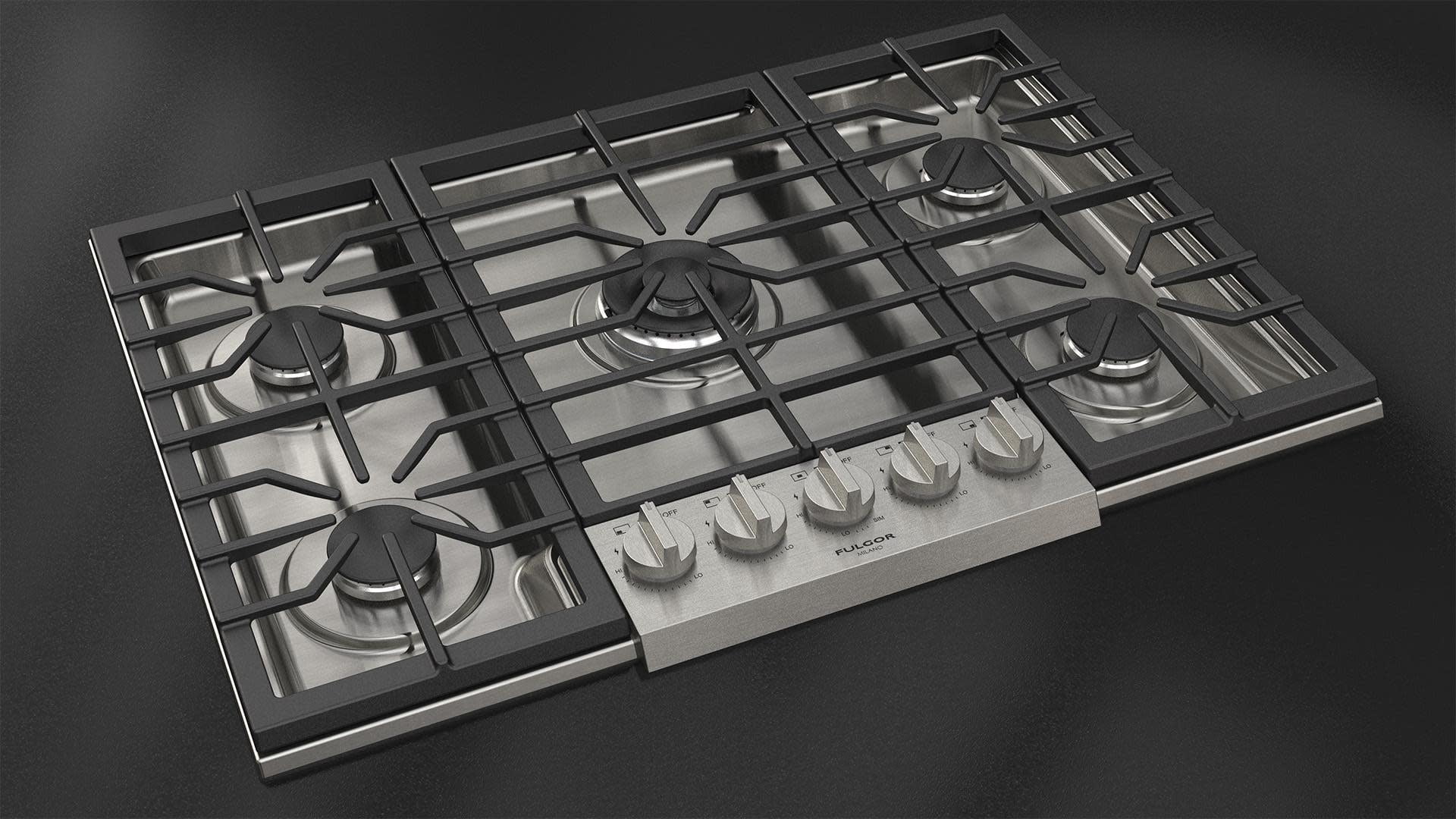 Fulgor Milano F4pgk3052 400 Series 30" Wide 5 Burner Liquid Propane / Natural Gas Cooktop