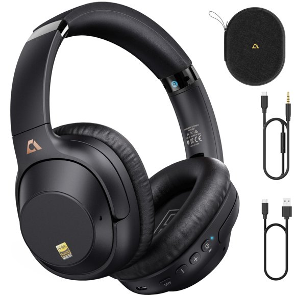 Auriculares Lavales con cancelación activa de ruido Bluetooth 5.0 negros