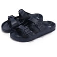 thumbnail image 2 of ANLUKE Kids Girls Comfort Slides Soft Sandals for Boys with Adjustable Two Buckle, Sizes 10-4, 2 of 7