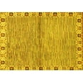thumbnail image 1 of Ahgly Company Machine Washable Indoor Rectangle Abstract Yellow Modern Area Rugs, 6' x 9', 1 of 4