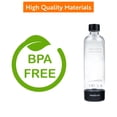 thumbnail image 4 of Botellas de agua con gas reutilizables Simpli Soda, 1 L, paquete de 2, compatibles con BLU, Philips y Aarke, color negro (no aptas para lavavajillas), 4 of 4
