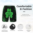 thumbnail image 3 of Balery St Patrick's day Pattern Mens Swim Trunks Swim Shorts for Men Quick Dry Inseam Beach Shorts with Compression Liner Pocket-XX-Large, 3 of 6
