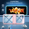 thumbnail image 2 of for Samsung Galaxy Z Flip 5 Case, for Samsung Galaxy Z Flip 5 Case Crystal Clear & Not-Yellowing Slim Miltary Shockproof Protective Phone Case for Galaxy Z Flip 5, Pink, 2 of 5