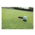 thumbnail image 1 of Golf Cutting Board, Golf Ball on Lip of Cup Grass Ground Hobby Competition Championship Theme Image, Decorative Tempered Glass Cutting and Serving Board, in 3 Sizes, by Ambesonne, 1 of 2