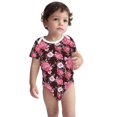 thumbnail image 3 of Daiia Rose Flowers Printed Unisex-Baby Short Sleeve Onesies Bodysuits Baby Climbing Clothes Soft and Comfortable Romper with Expandable Shoulder Design-9M, 3 of 8