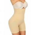 thumbnail image 3 of Tummy Control Shapewear for Women Hi-Waist Body Shaper Butt Lifter Shorts Seamless Thigh Slimmer Cincher Panties(Beige,M/L), 3 of 6