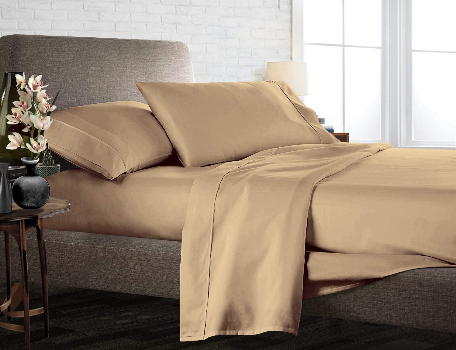 39x75 Inches Stretches Up to 16 Inches Deep Pocket Fitted Sheet + 16 Deep Twin: 800 Thread Count Super Soft Satin Bedding Fitted Sheet- Luxury Standard 100% Long-Staple Cotton 