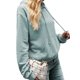 thumbnail image 3 of TRKIYQC Sudadera con capucha informal de otoño para mujer, sudadera con capucha de manga larga de color sólido con cordón y bolsillo TRKIYQC moda, 3 of 6