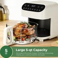 thumbnail image 5 of FREE VILLAGE 4.5 QT Air Fryer,1500W Portable Airfryer with Digital Touch Control 8 Cooking Presets and Visible Window,Dishwasher Safe Basket with No Coating,Up to 400°F - White, 5 of 9