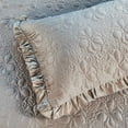 thumbnail image 7 of Home Soft Things 4 Piece Ruffle Matte Satin Bedspread Set - Taupe - King (78" x 80" + 24"), 7 of 7