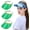 Green, variant on Women's Sun Visor Hats 3 Pack PVC Plastic Visors Wide Brim Clear Sun Hat Summer UV Protection Beach Cap UPF 50