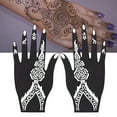 thumbnail image 4 of Happydeer 2Pcs Cool Temporary Flower Pattern Hand Art Decal Tattoo Sticker for Nightclubs, 4 of 12