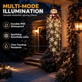 thumbnail image 7 of Crystal Cascade Christmas Light, Hanging Snowflake & Crystal LED Porch Decor, Christmas Hanging Decoration, for Porch & Window, Crystal Pendant(B), 7 of 7