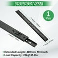 thumbnail image 3 of Uxcell 1-Par de Deslizadores de Cajón de Cierre Suave, 11.8" Deslizadores de Cajón de Rodamiento de Bolas de Extensión Completa 2 Pliegue 55lb [Negro], 3 of 7