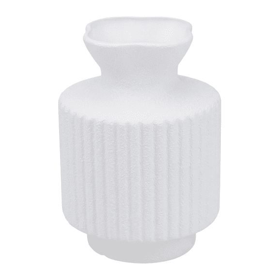 Unique Bargains Geometric Plastic Clear Flower Vase White 4.6" x 4.6" x 6.5"