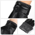 thumbnail image 3 of Guantes de invierno para hombre, de piel sintética, cálidos, de forro polar grueso, resistentes al viento, protección contra el frío, térmicos, antideslizantes, para pantalla táctil, para, 3 of 6