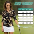 thumbnail image 7 of Uorisanigo Hummingbird Flower Women's Golf Shirt Size 2XL Fashion Women's 3/4 Sleeve Athletic Golf Shirts Versatile Workout Tops Zip Up Collar Quick Dry Outing Wear Workout Sports, 7 of 7