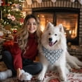 thumbnail image 4 of Dog Bandana 1 Pack,Blue and White Intricate Pattern Bandanas for Dogs,Cat Bandana,Small/ Large Dog Bandana 2 Size,Dog Bandanas, 4 of 6