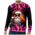 thumbnail image 2 of Ediodpoh T-Shirt de Sport à Col Rond pour Homme d'Hiver de Noël à Manches Courtes, Décontracté pour les Fêtes, T-Shirt de Sport à Col Rond pour Homme, Chandail pour Homme Noir_001 S, 2 of 4