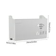 thumbnail image 3 of Wifi Router Storage Box - Punch-Free Router Hider Wall Mounted Wifi Box, Hider Abs Easy Installation Wifi Storage Box for Living Room Decoration 9.45x5.5x2.37in, 3 of 6