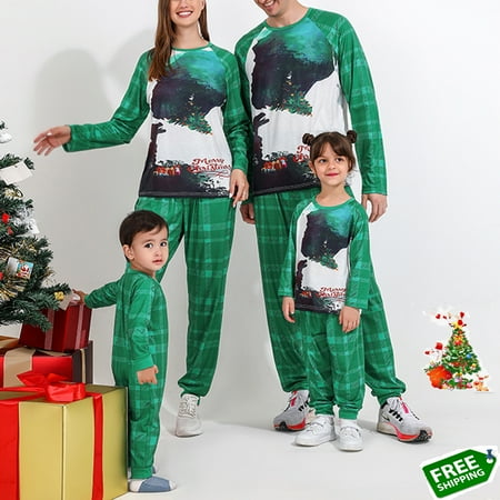 

Christmas Pajamas For Family Green