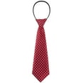 thumbnail image 1 of CORBATA CORTA ELÁSTICA PREATADA UNISEX INSPIRAR CHIC CON PATRÓN COLORIDO Y LINDO PARA UNIFORMES ESCOLARES, PUNTOS BLANCOS SOBRE BURDEOS, TALLA ÚNICA, 1 of 5
