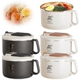 thumbnail image 7 of Lidded Stainless Steel Ramen Soup Bowl With Spoon, Large Capacity Instant Noodle Mug, Multi-Purpose Food Container, 5.51×4.33 Inch, Vessel for Cereal, Oatmeal and Homemade Soup Storage & Serving, 7 of 7