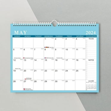 Godderr 2023-24 English Wall Calendar Office home paper calendar wall calendar Desk calendar 3X3X1in