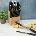 thumbnail image 5 of Oster Ginley 18 Piece Stainless Steel Cutlery Set in Black with Pinewood Block, 5 of 5