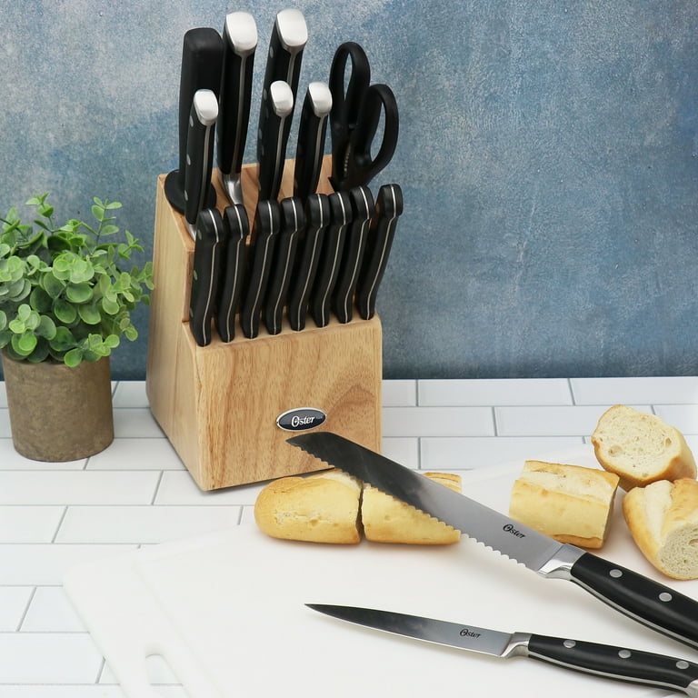 Oster Ginley 18 Piece Stainless Steel Cutlery Set in Black with