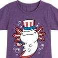thumbnail image 3 of Instant Message - 4th of July Americana - Uncle Axolotl - Toddler & Youth Girls Short Sleeve Graphic T-Shirt, 3 of 6