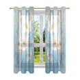 thumbnail image 2 of 2 Panels Set Blackout Curtains Thermal Insulated Sun Protection Room Darkening Drapes for Bedroom Elegant White Flowers, 2 of 7