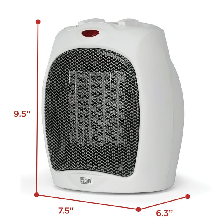 BLACK+DECKER 1,500-Watt-Max Desktop Ceramic Heater with Fan