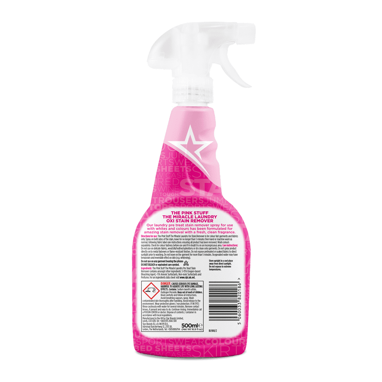 The Pink Stuff Laundry Oxi-Stain Remover Spray, 16.9 fl oz photo 2